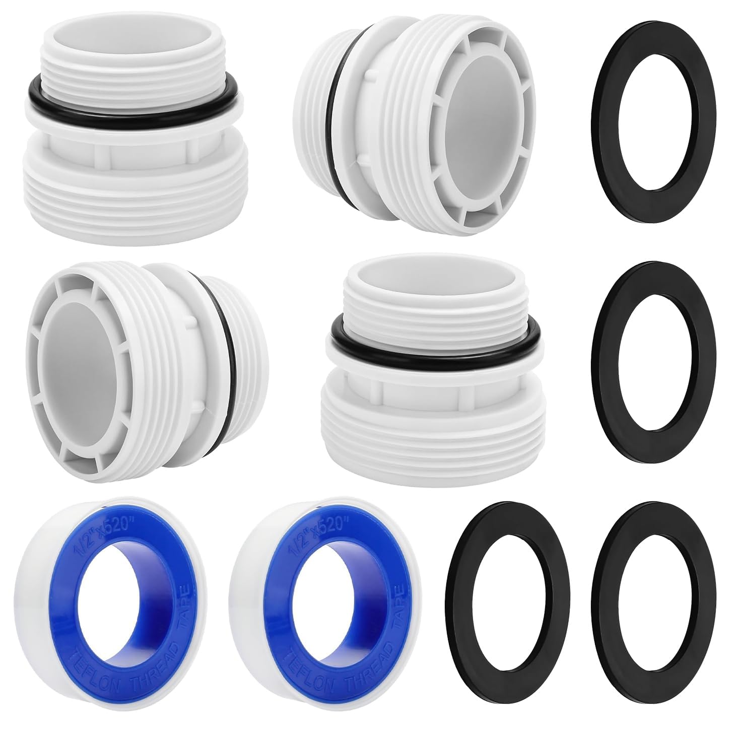 4 szt. Adapter węża basenowego, zestaw złącza basenowego 4560,4560 wąż basenowy 40 mm do 1 1/2 cala, kompatybilny z pompami filtrującymi Intex Coleman