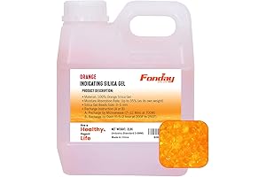 2LBS Fonday Premium Moisture Indicating Silica Gel Desiccant Beads Recharge (Industry Standard 3-5 mm)