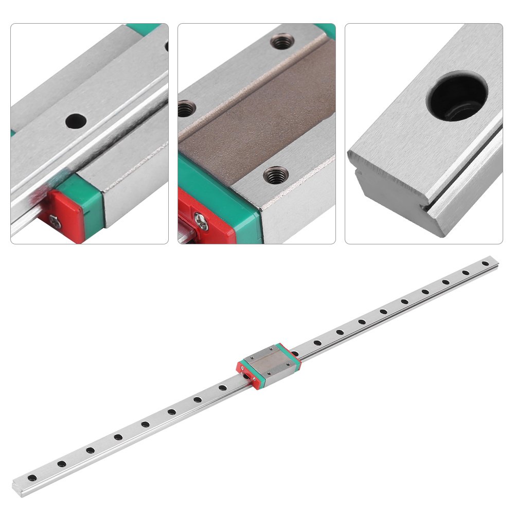 Rail de Glissière Linéaire, Rails Linéaires et Coulisseau, Bloc de Guidage pour Rail de Glissement Linéaire Miniature, 250 Mm 300 Mm 400 Mm 500 Mm (500mm)