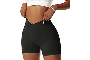 Vertvie High-Waisted V Cross Booty Shaper Shorts