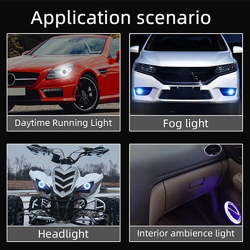 Miniatura 7 de 100MM Multicolor RGB LED Halo Anillos Luz COB 102SMD Teléfono Inteligente iOS Android App Control Bluetooth Coche Ángel Ojos Círculo Anillo Faro