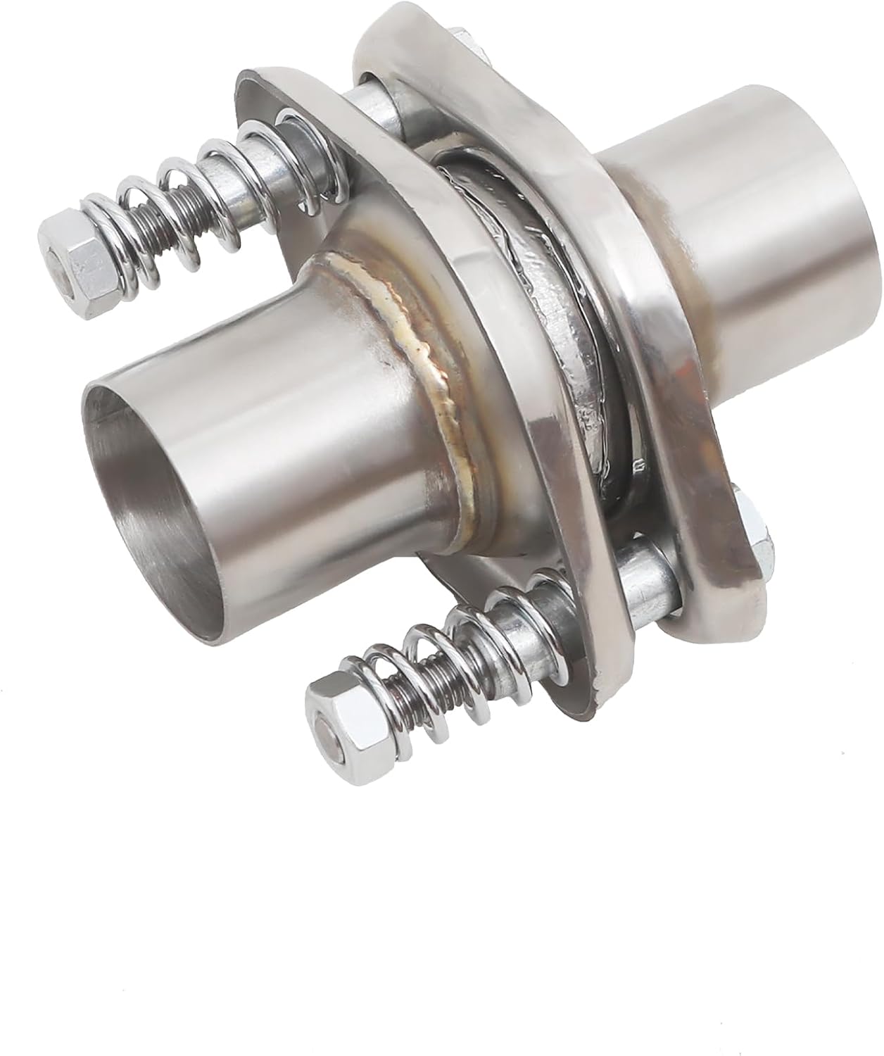 Exhaust Flex Spring Flanges,1.85 inch Exhaust Flex Spring Joint Stainless Steel, Exhaust Flange Bolts Quick Fix Repair Pipe Kit Universal Spring Flanges
