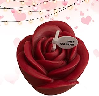 Vela De Forma De Flores De Rosa - Velas De Color Verde Azulado, Vela De Rosas Artificiales, De Flores De Rosa | Decorativa De De, De Cera De Soja Perfumada De Larga Duración