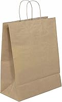 Vista 9 de JET PAPER BAGS - Bolsas grandes de papel marrón con asas de 13 x 7 x 17 pulgadas [25 piezas] Prime para llevar, comestibles, golosinas, venta al por