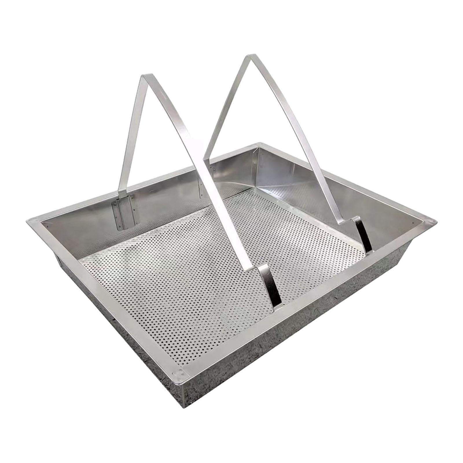 Bandeja desoperculadora de Acero Inoxidable Que combina Doble | funcionalidad. Fácil de usar. Bandeja de drenaje de miel. Práctica herramienta de apicultura. Extractor de equipo de