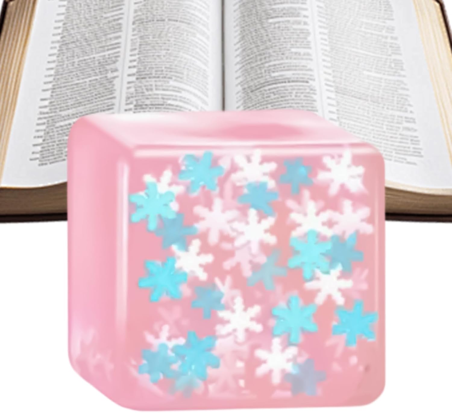 Cube Fidget Toys, Glow Soft Square Squeeze Toy, Snowflake Sensory Stress Cube, Party Favors for Kids Teens Adults, Office Classroom Study Relaxation Waiting Room, Fun Handheld Toy