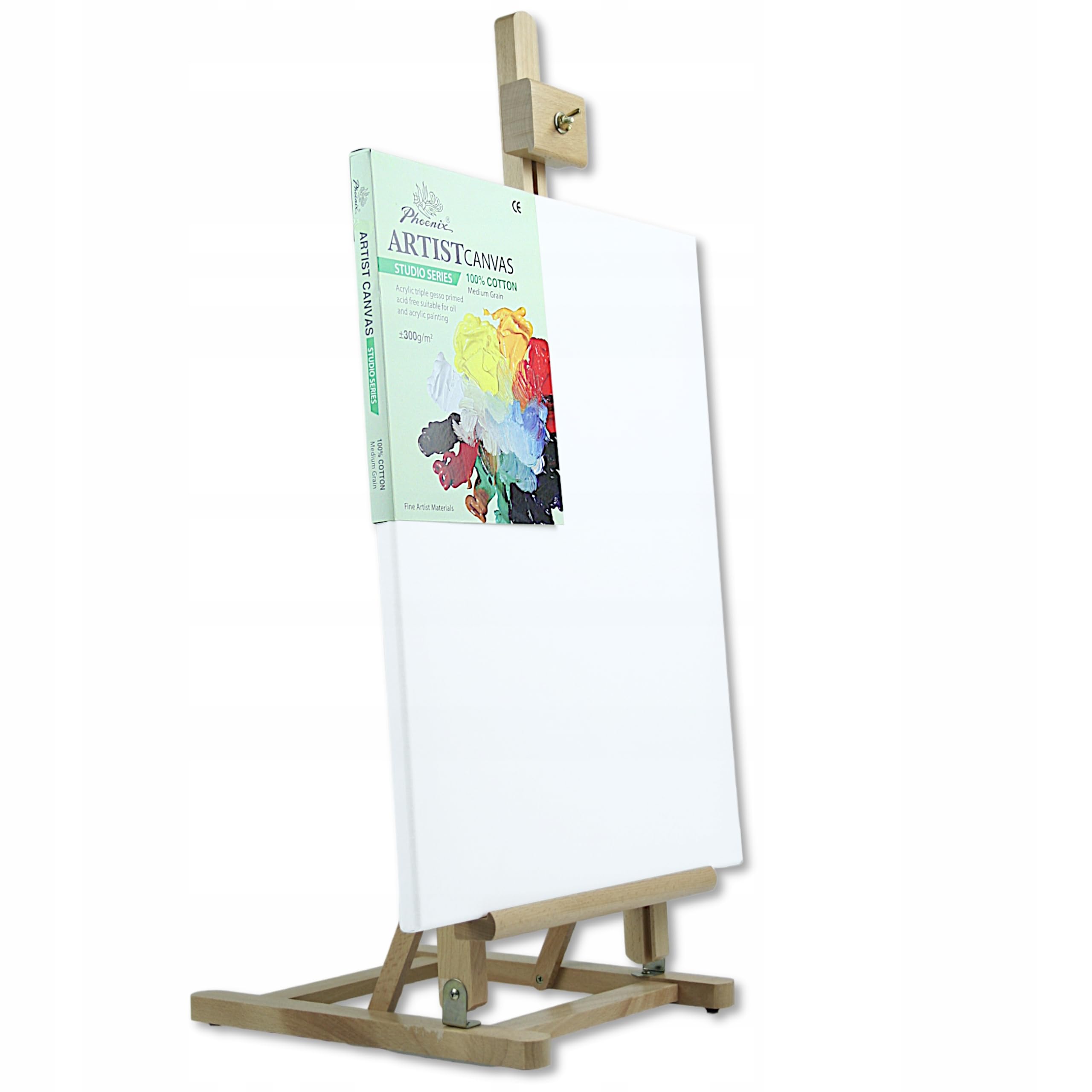 Phoenix zestaw 10 sztuk płótna 50 x 60 cm – płótna artystyczne na blejtramie, 100% bawełna, 300 g/m², zagruntowane do farb akrylowych, farb olejnych, temperowych i technik mieszanych (50 x 60 cm, 10