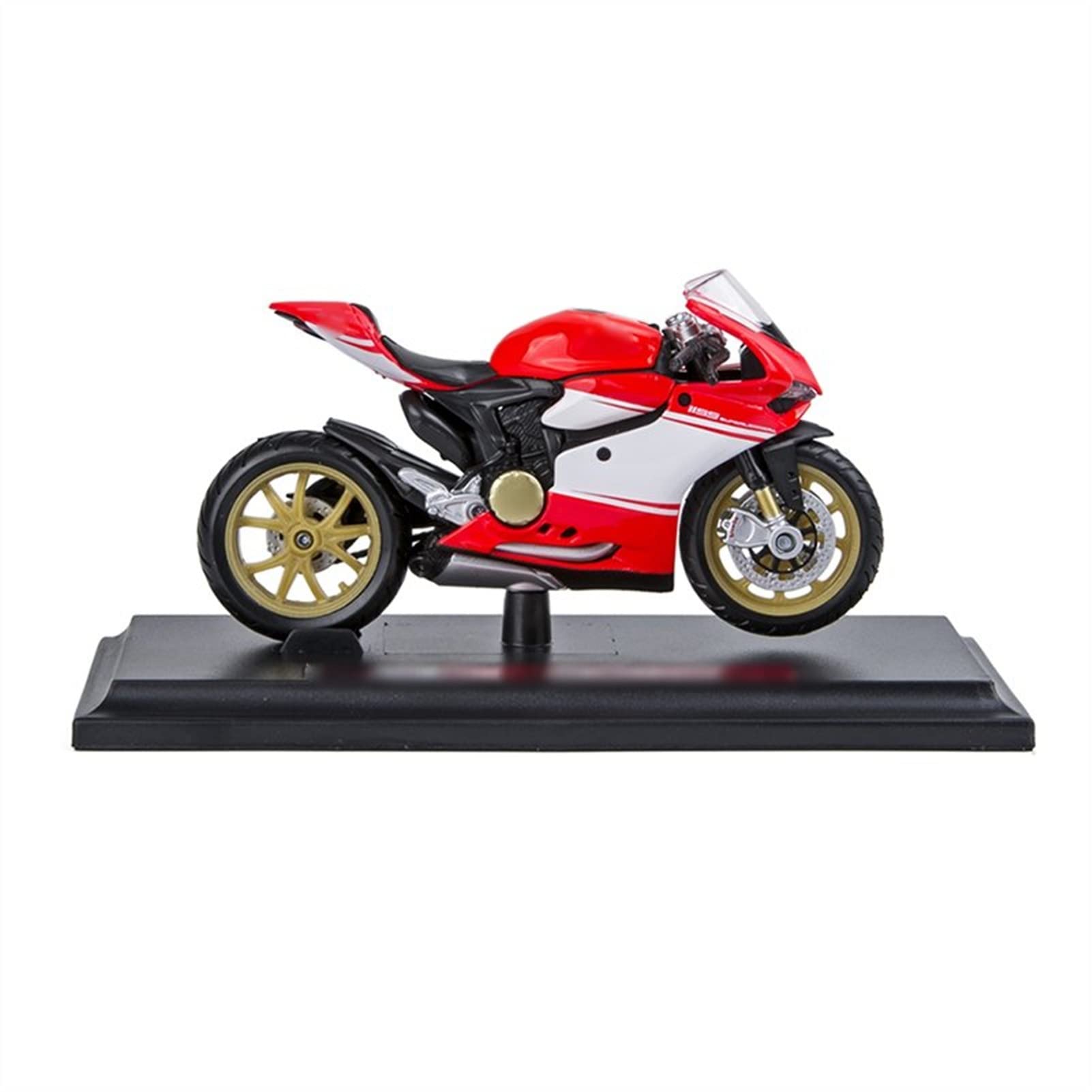 Modellini di Moto in Scala 1/18 Red & White Diecast Moto Giocattolo da Corsa in Miniatura per Collezione Regalo per D&ucati 1199 Superleggera