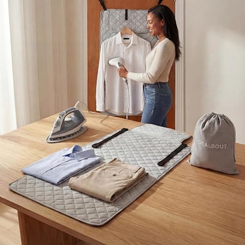 Miniatura 2 de Premium Ironing Mat 39" X 18,5" Heat Resistant Silicone Iron Rest Non Slip Magnetic Portable Pad Table Top Countertop Quilted Insulating Travel