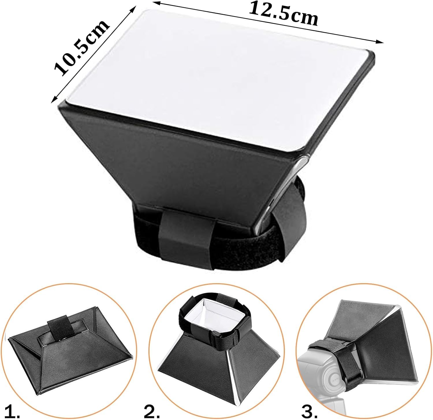 2 Pezzi Diffusore Flash, Flash Diffusore Argento Riflettore, Universale Diffusori Piccolo Portatile Speedlight Softbox Riflettore, Accessoires pour Appareils Photo