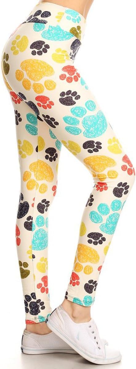 Leggings Depot High Waisted Checkered Animal Print One Size - Main Image
