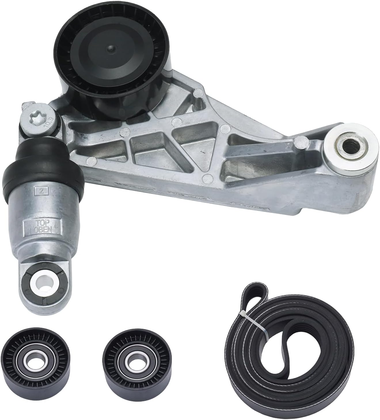 Drive Belt Tensioner Idler Pulley Kit for 2012-2018 Wrangler JK 3.6L, Replace# 4627038AA, 4627038AA-KIT