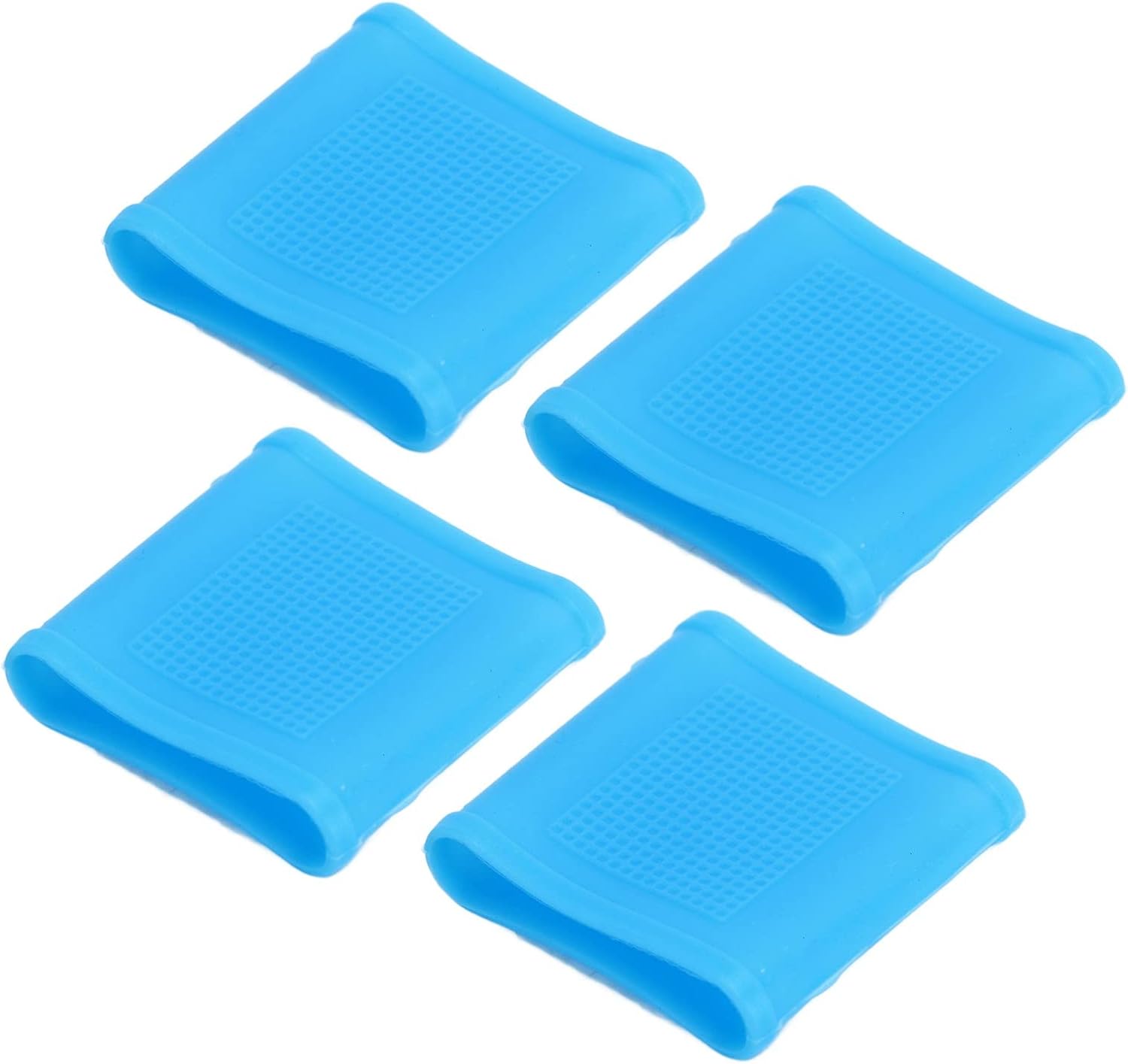 50Pcs Silicone Finger Sleeve Protector, Universal Soft Thin Finger Cots for Guitar Playing and Instrument Practice, Reusable Finger Protectors with Comfortable Fit for Left or Righ (Sky Blue)