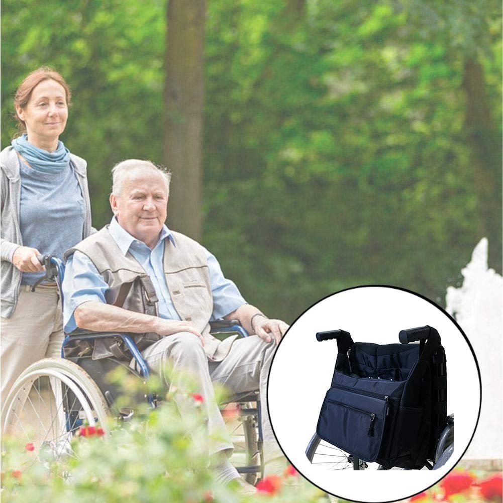 Bolsa para Silla de Ruedas Impermeable, multifunción Universal para Silla de Ruedas, Mochila, Bolsa de Almacenamiento, Manos Libres, Bolsa organizadora, Accesorios, Bolsa de Viaje para andadores
