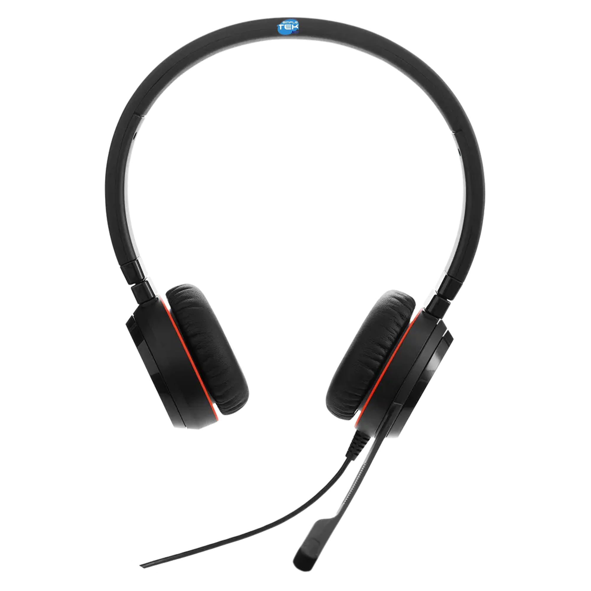 SIMPLETEK - Cuffie Stereo Cablate Evolve 20 SE UC con Connessione 3,5mm e Adattatore USB-A - Ottimizzate per Comunicazione