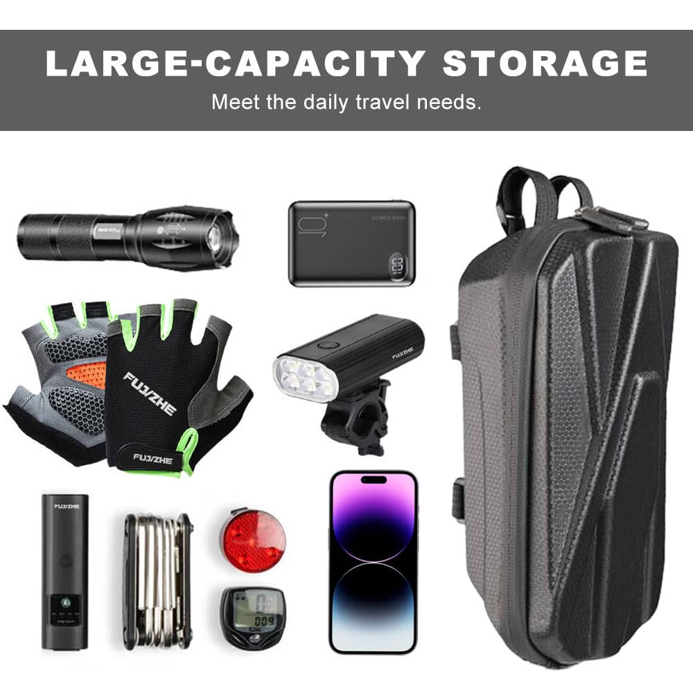 Borsa per Monopattino Elettrico, Borsa Bici Elettrica, Borsello Bici Elettrica 2/3L Grande Capacità, Impermeabile, Striscia Riflettente, per Scooter Elettrici, Biciclette (C)