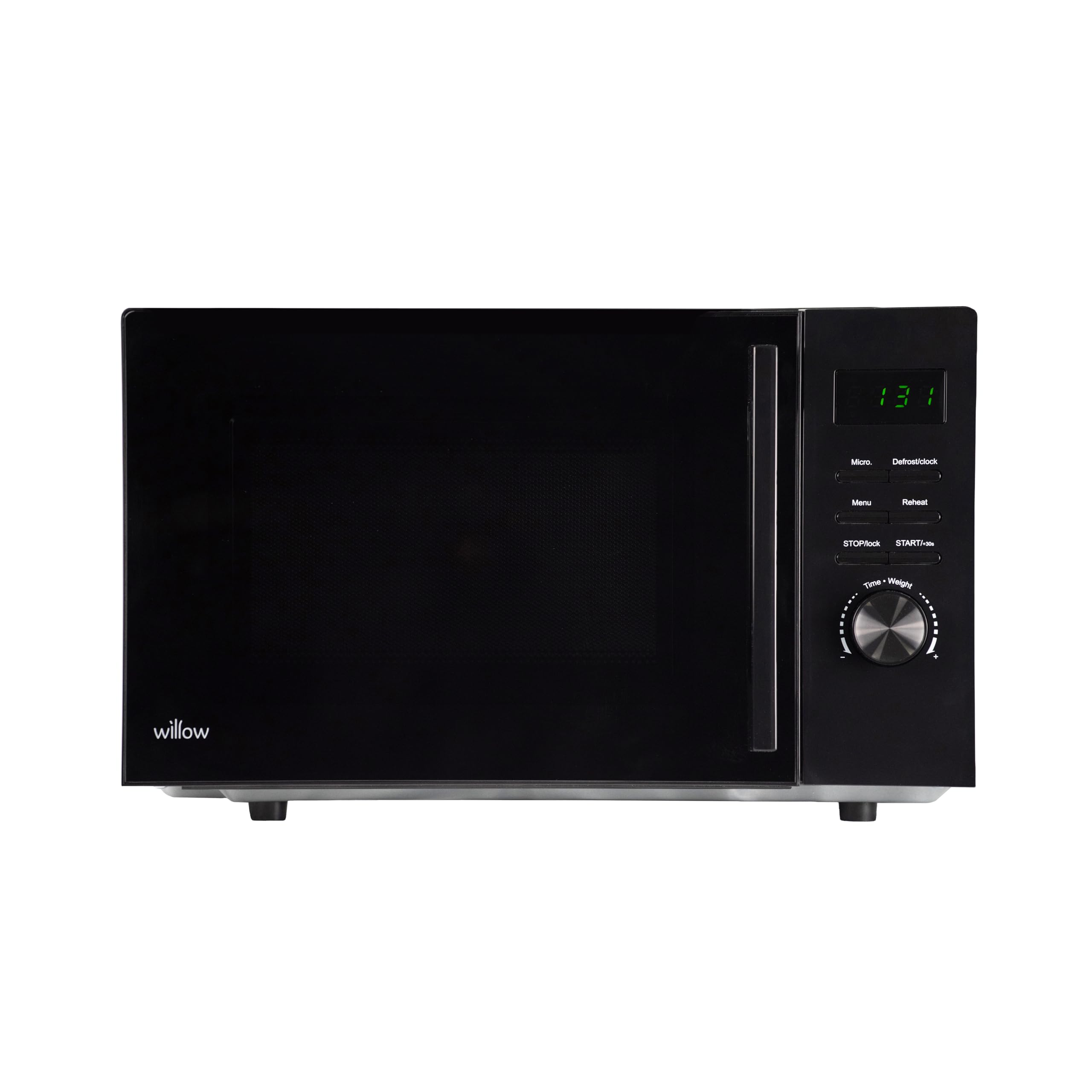 Willow WM23DB 800W 23L Microwave with Defrost Function, LED Interior Light, 5 Power Levels - Black