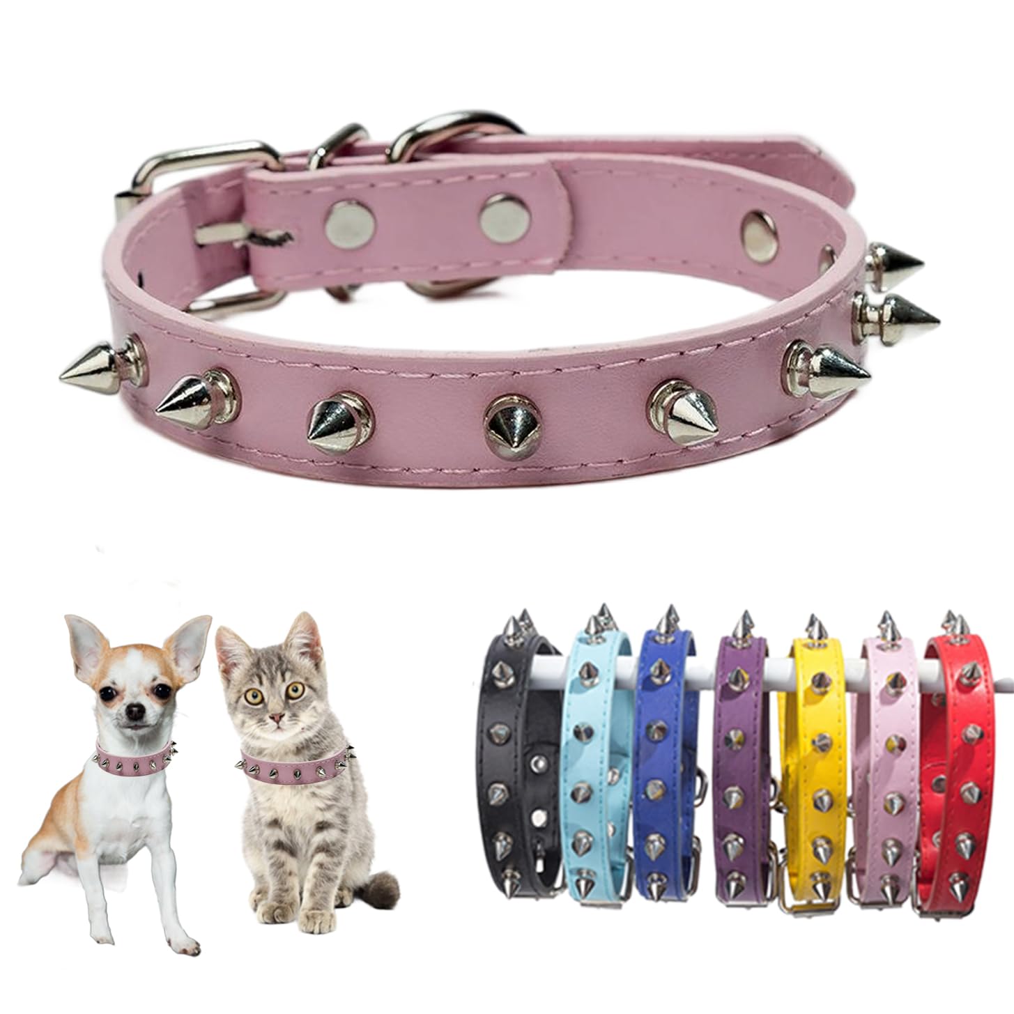 Photo 1 of JPOJPO Spike Dog Collar Pink M