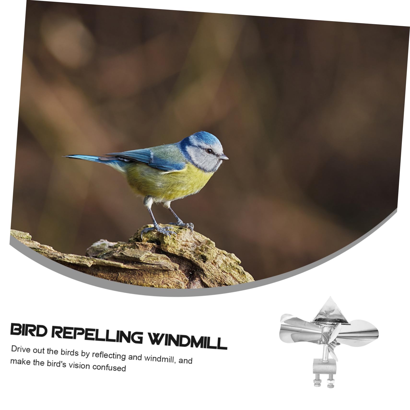 Edelstahl Vogelabwehr Windrad Herbst Feier für Gartenhof und Terrasse | Silber, Reflektierend, Mehrfacher Lichtbruch, Effektive Bewegung, gegen Vögel Am Außenbereich