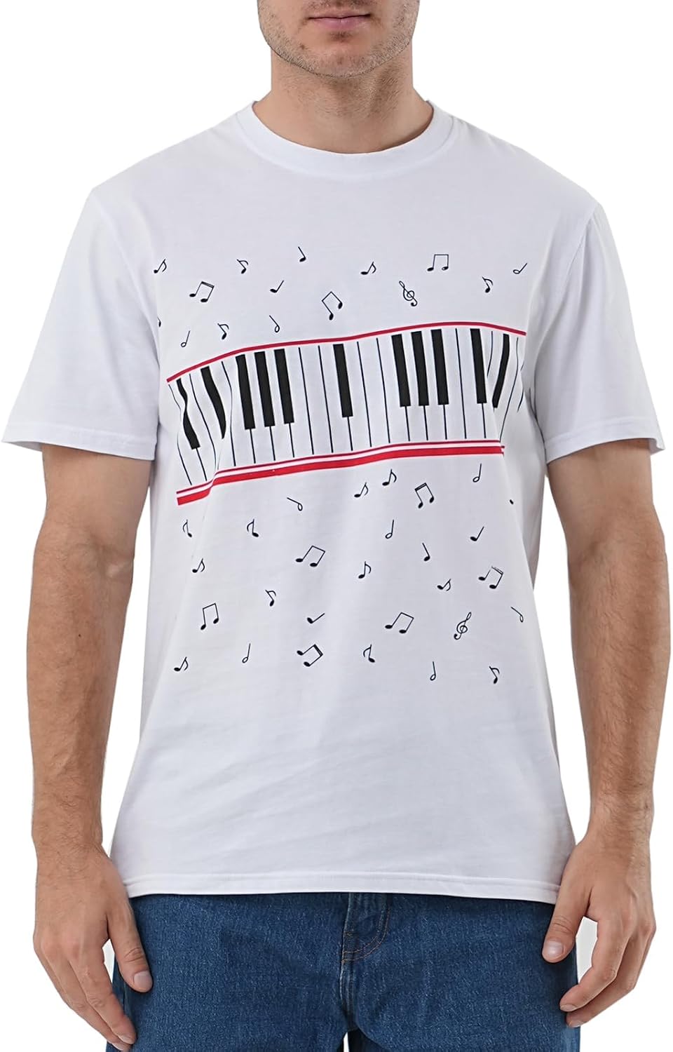 Mens Boys Perfect Cosplay Piano Peace T- Shirts