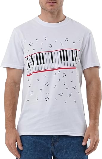Mens Boys Perfect Cosplay Piano Peace T- Shirts
