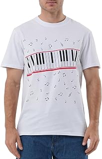 Mens Boys Perfect Cosplay Piano Peace T- Shirts