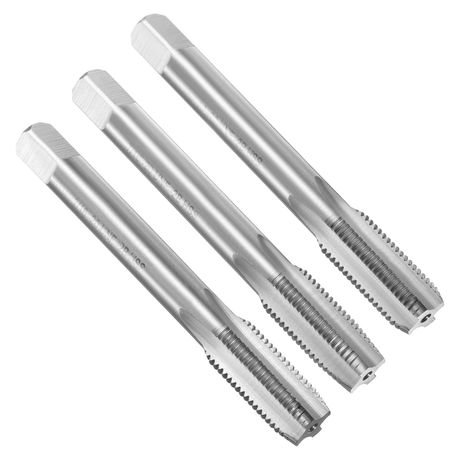 sourcing map 3pcs Hand Tap Set, 7/16"-20 UNF Taper/Plug/Bottom Thread Screw Taps, High Speed Steel Left Hand Threading Tapping Tool Kit