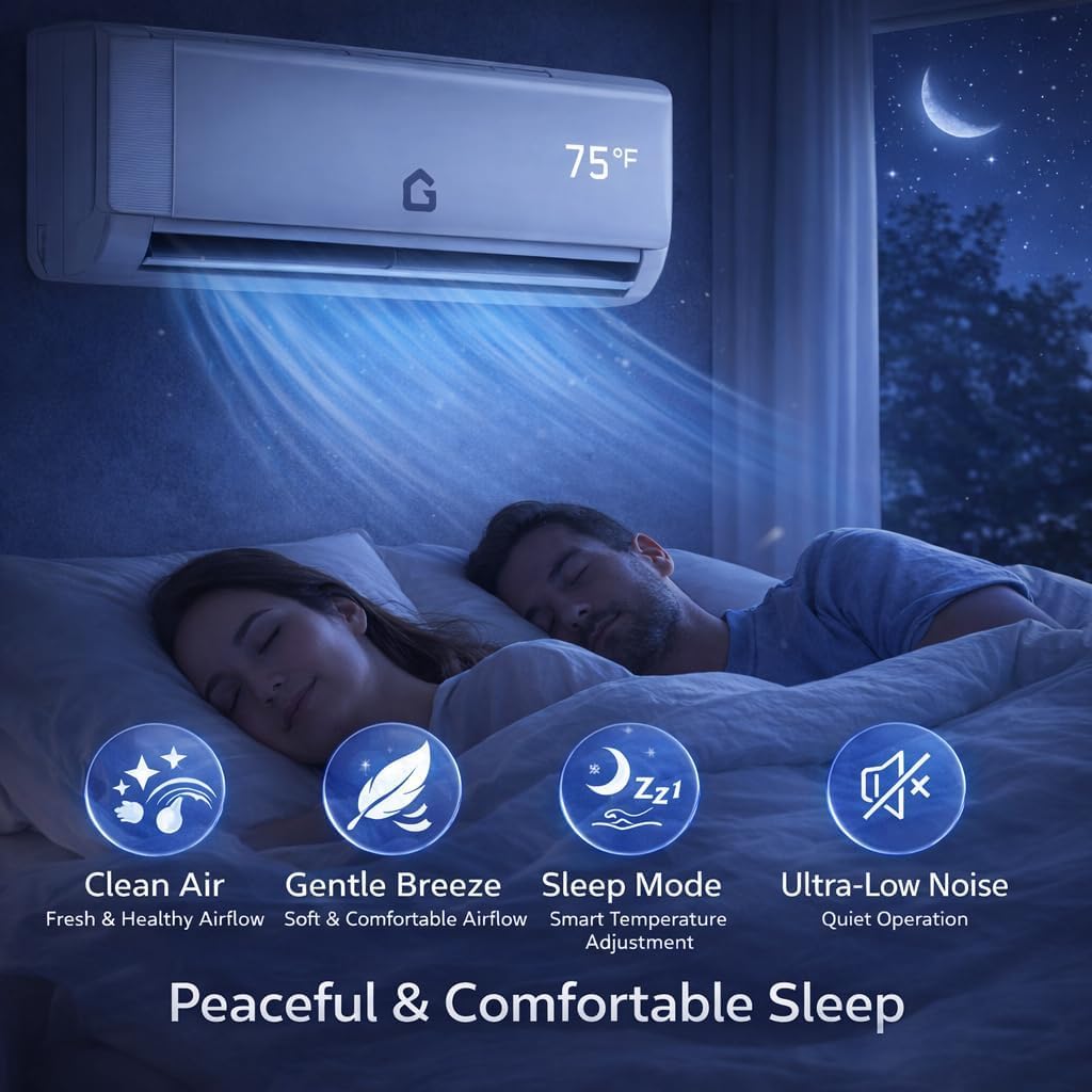 12,000 BTUMini Split Air Conditioners, AC/Heating System, 21 SEER2, Quiet Operation, 115V WIFI Enabled Energy Efficient Mini Split Unit, Heat Pump & Installation Kits for Rooms Up to 750 Sq.ft