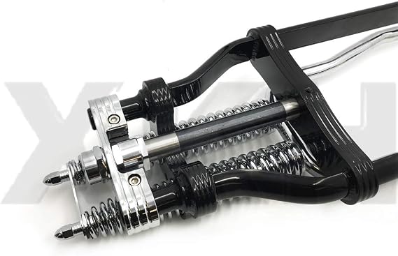 XKH- Compatible with 20 2 Under Chrome bLACK Springer Front End With Axle Kit Harley Chopper Bobber [B07M95Y46J]
