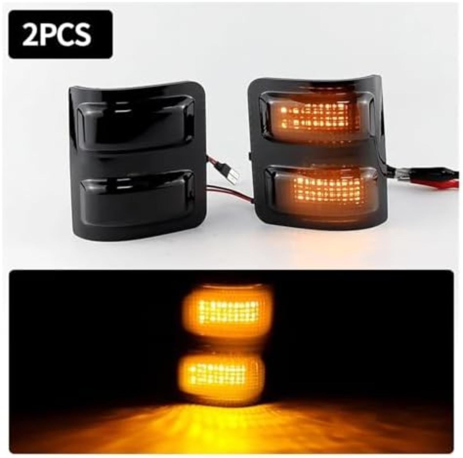 Lampka kontrolna w lusterku bocznym, dla F250, dla F350, dla F450, dla ford F550, dla Super, dla Duty 2008-2013-2016 1 para świateł obrysowych LED Lampa tylna (2pcs Smoke Lens)