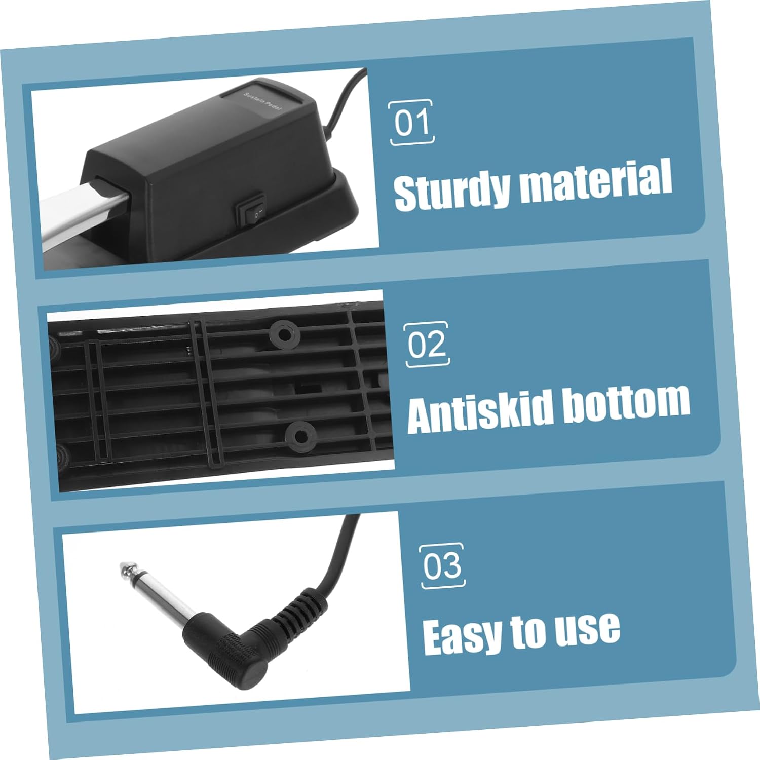 Generic Classic Style Piano Pedal Sustain Foot Pedal for Electronic Piano Keyboard High-toughness