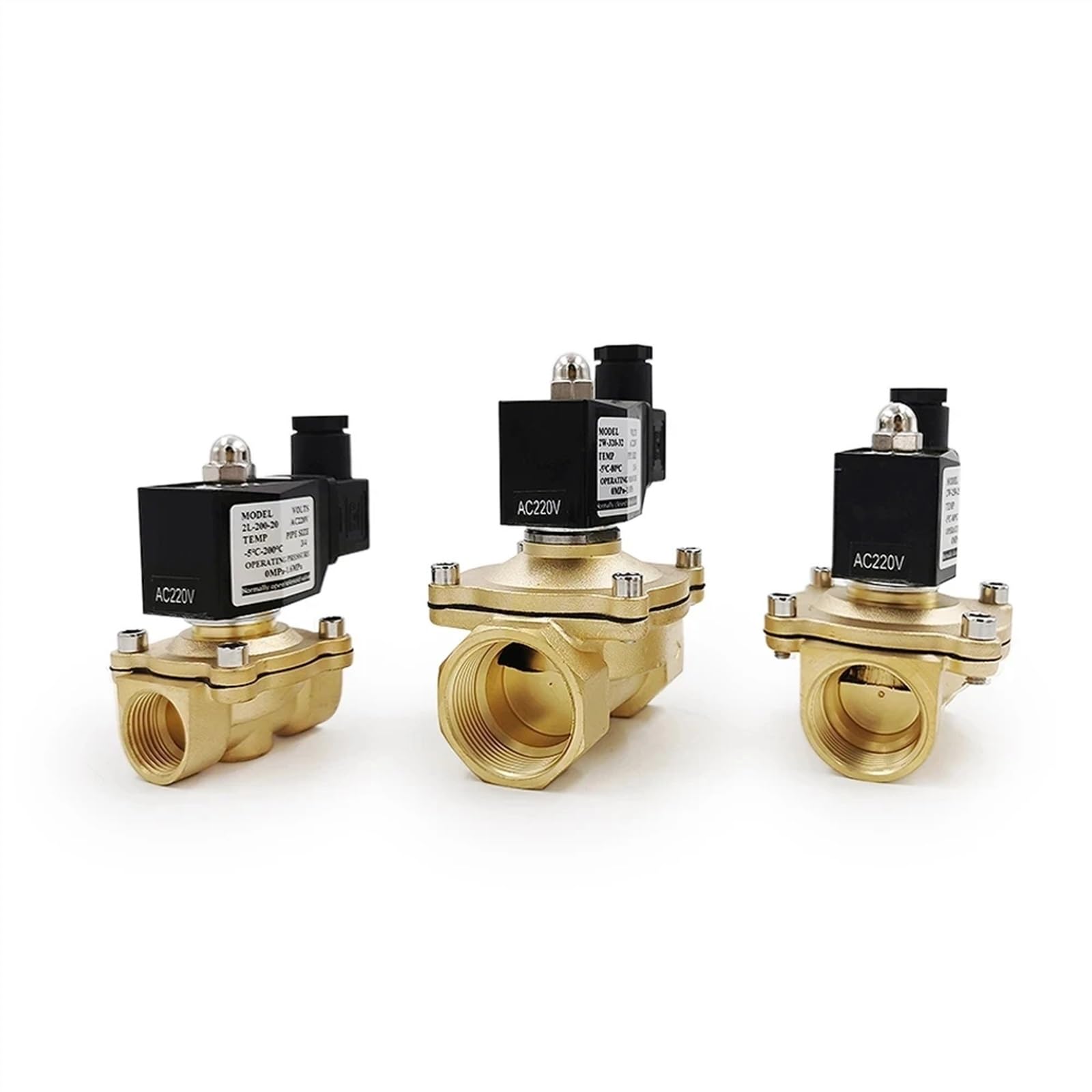 1 szt. 1/4" 3/8" 1/2" 3/4" 1" 1-1/4" normalnie zamknięty mosiężny zawór elektromagnetyczny DN15 DN20 12V/24V/220V/110V (Ac220v,DN10)