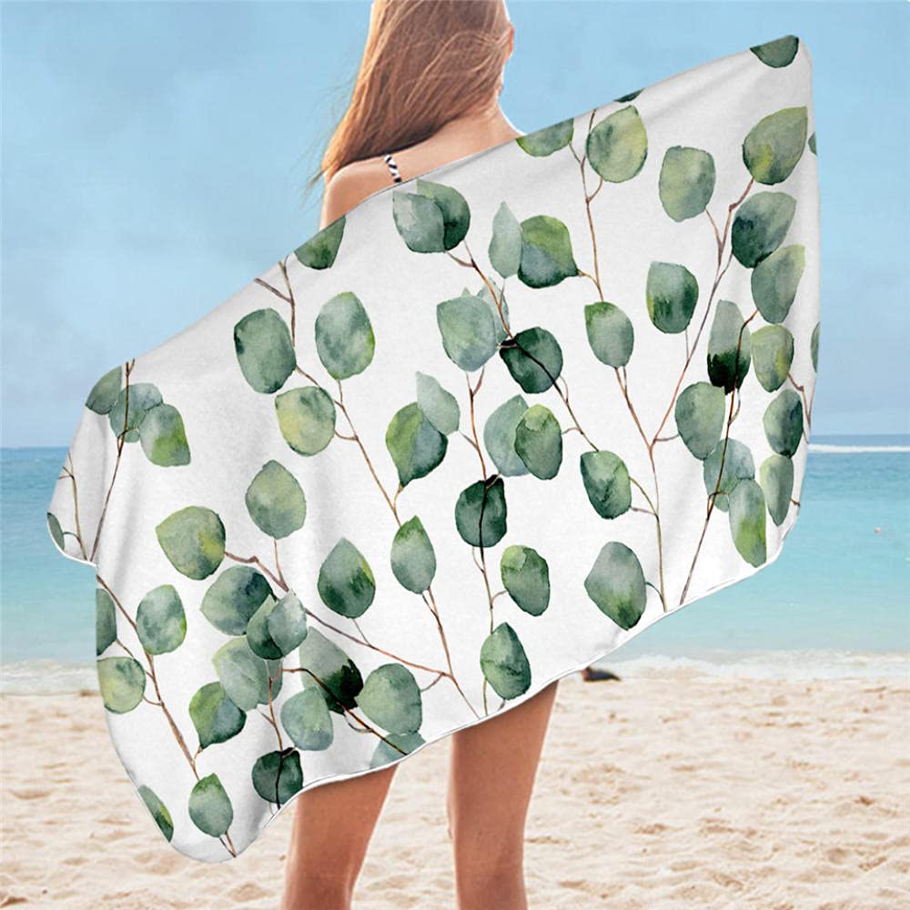 Serviette de douche plante tropicale pour s'évader depuis sa salle de bain