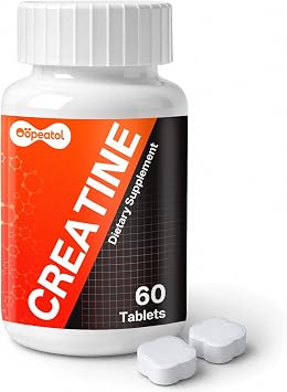 3.6g Creatine Monohydrate Chewable Tablets, Creatine for Women & Men, Supports Muscle Strength, Endurance & Recovery, 3 Tablets Per Serving, 0 Added Sugar, GMP, Non-GMO, Gluten-Free, Dairy-Free