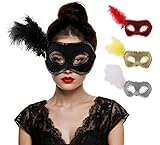 ZZ DISFRAZZES | Antifaz con Pluma y Lentejuelas en colores surtidos (Talla Única)