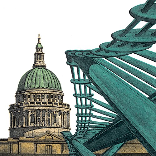 Barry Goodman St Paul's Canvas, Multi-Colour, 40 x 40 cm