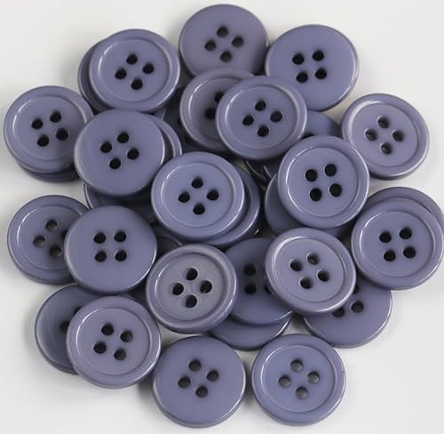 GANSSIA 160 botones de costura de 58 pulgadas (0.591 in) para ropa, botones de color gris oscuro, botones de color gris oscuro, manualidades,
