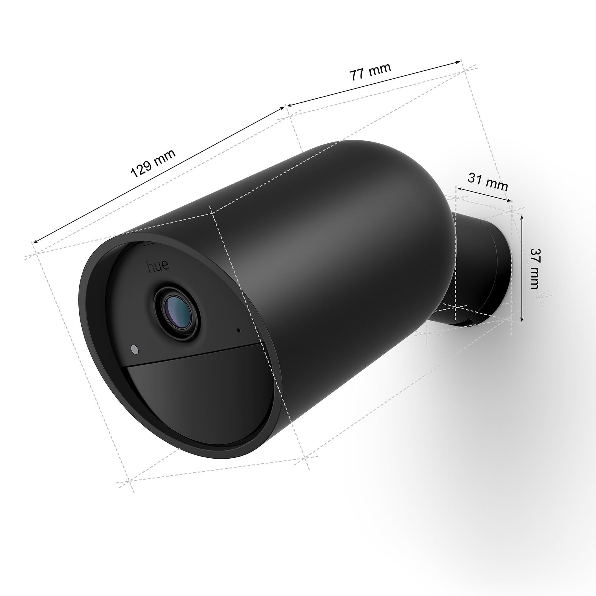 Philips Hue Kamera Raven zasilana baterią akumulatorową czarna