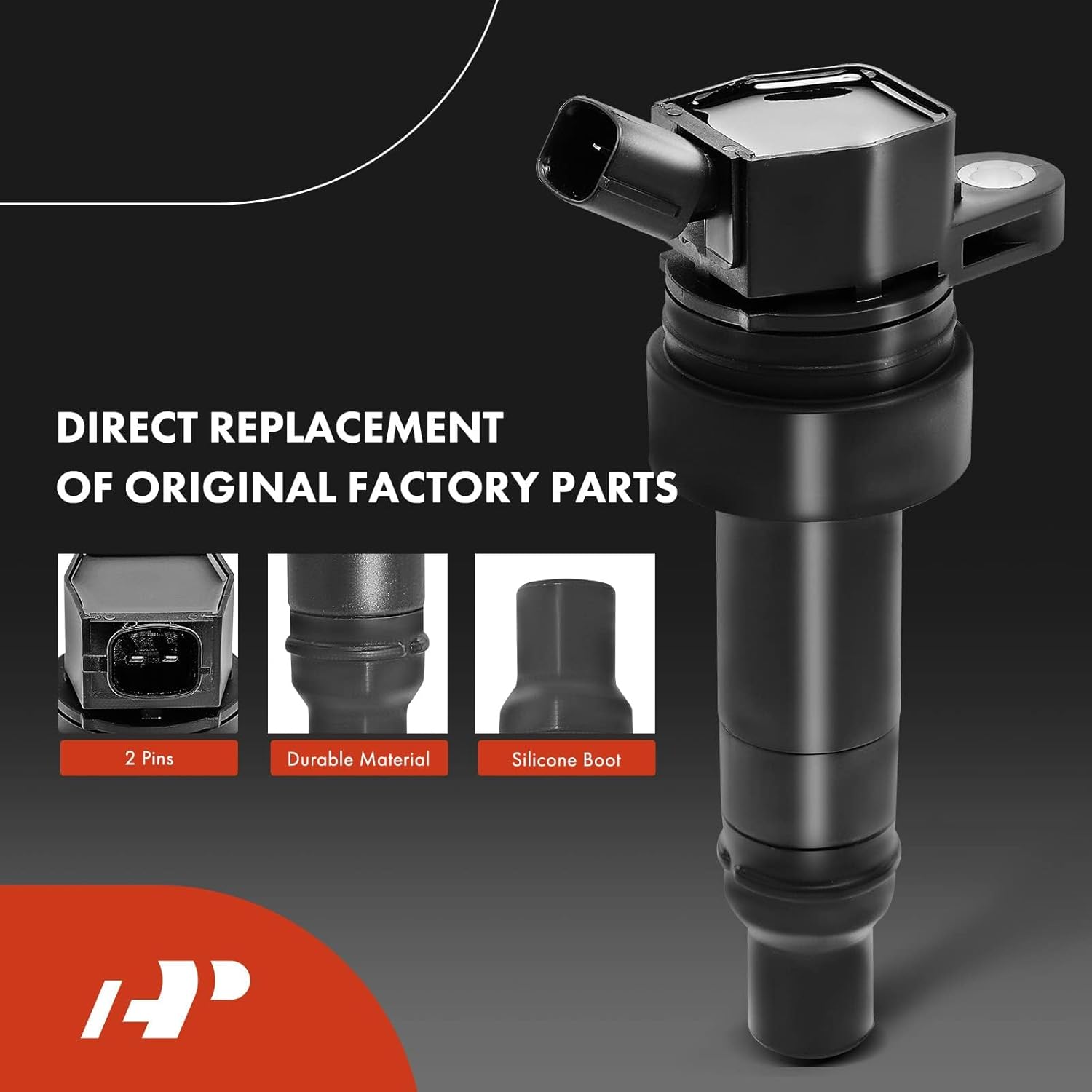 A-Premium Set of 4 Ignition Coil Pack and Iridium Spark Plugs Compatible with Hyundai Veloster 2014-2015 & Kia Forte Koup 2014-2015, Forte5 2014-2015, 1.6L