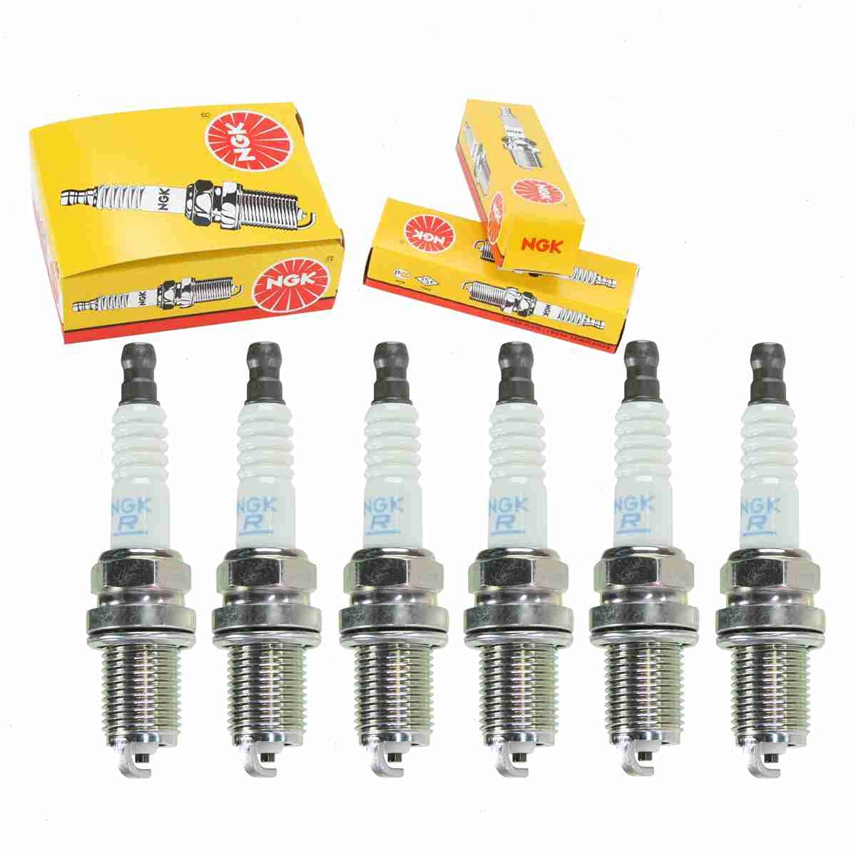 6 pc NGK Standard Spark Plugs compatible with Lexus RX300 3.0L V6 1999-2003