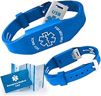 Vista 14 de Pulsera médica USB Elite II: pulsera de silicona hipoalergénica de 2 GB USB impermeable Flash Drive Tarjeta médica de emergencia. Acceso gratuito