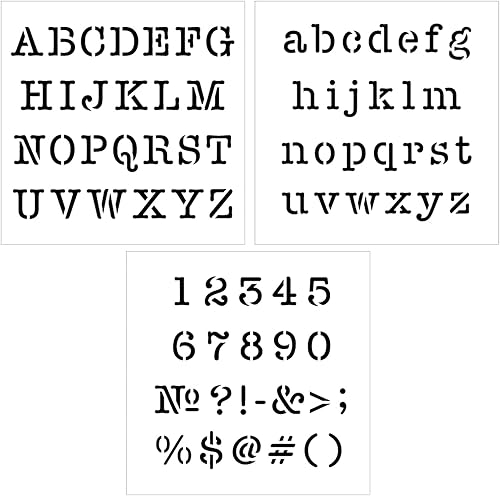 Miniatura 5 de StudioR12 - Plantilla de letras de fuente para máquina de escribir, plantillas de alfabeto para diario, plantillas de letras de estilo vintage,