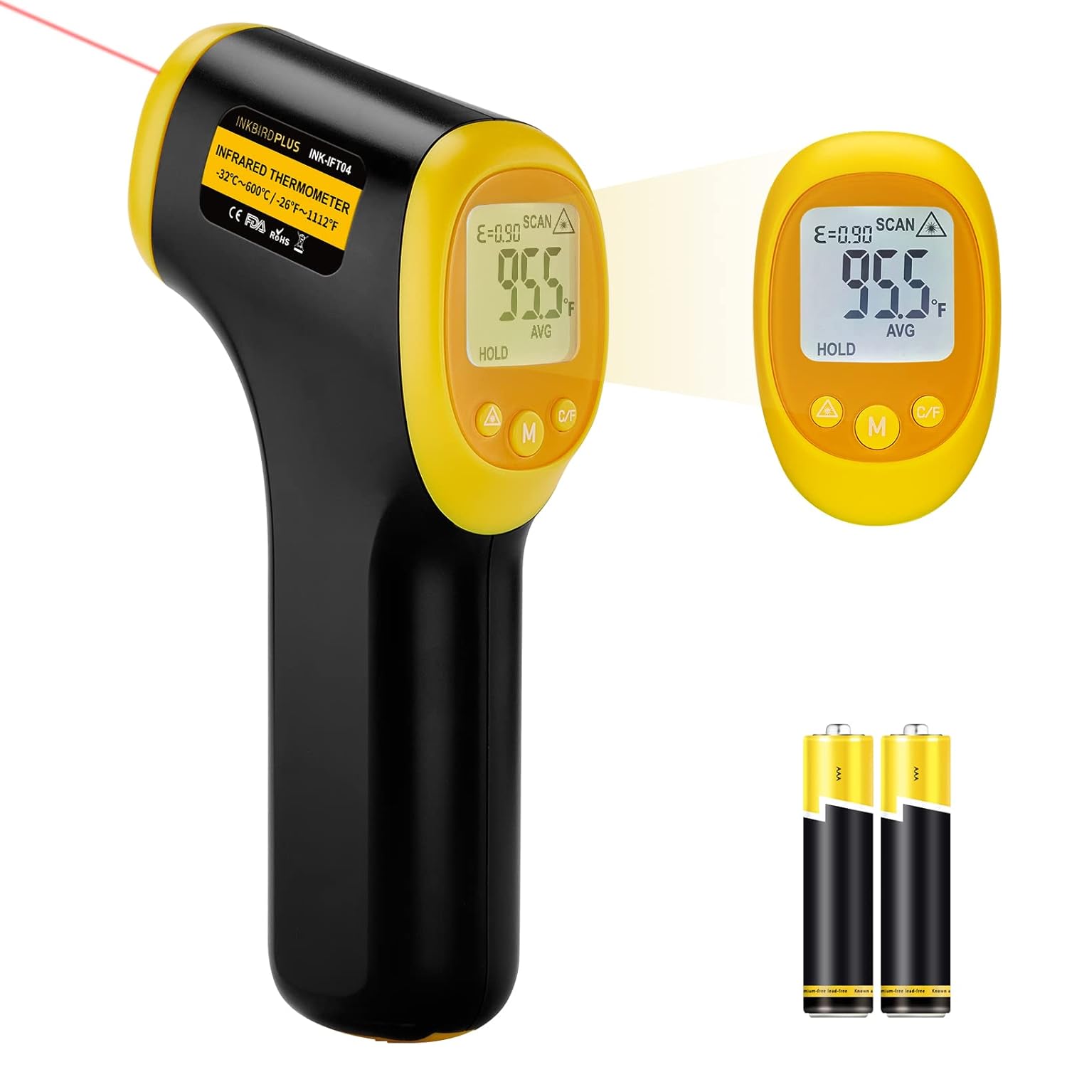 INKBIRDPLUS Infrared Thermometer for Cooking Digital Laser Temperature