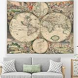 Carte du monde tapisserie tenture murale artiste décoration de la maison hippie serviette de plage couverture fond tissu couverture tapisserie A5 150x200cm