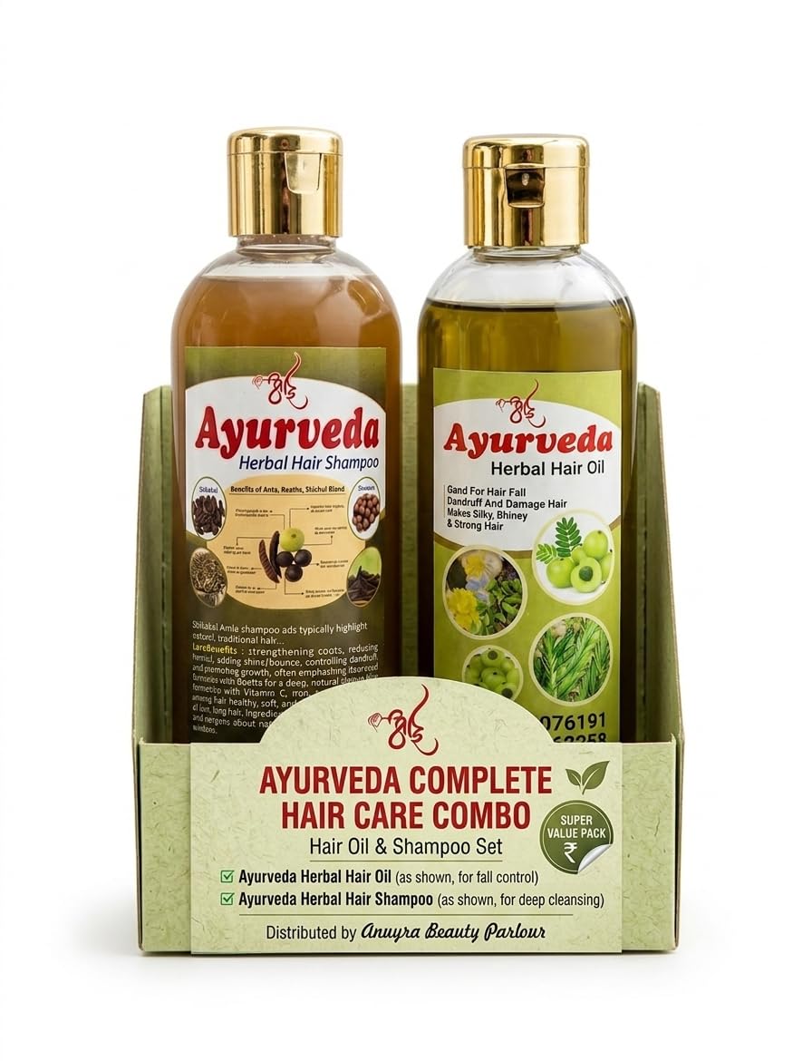 Ayurveda Herbal Hair Care Combo Pack – Herbal Hair Oil & Herbal Shampoo for Daily Hair Care-image-36