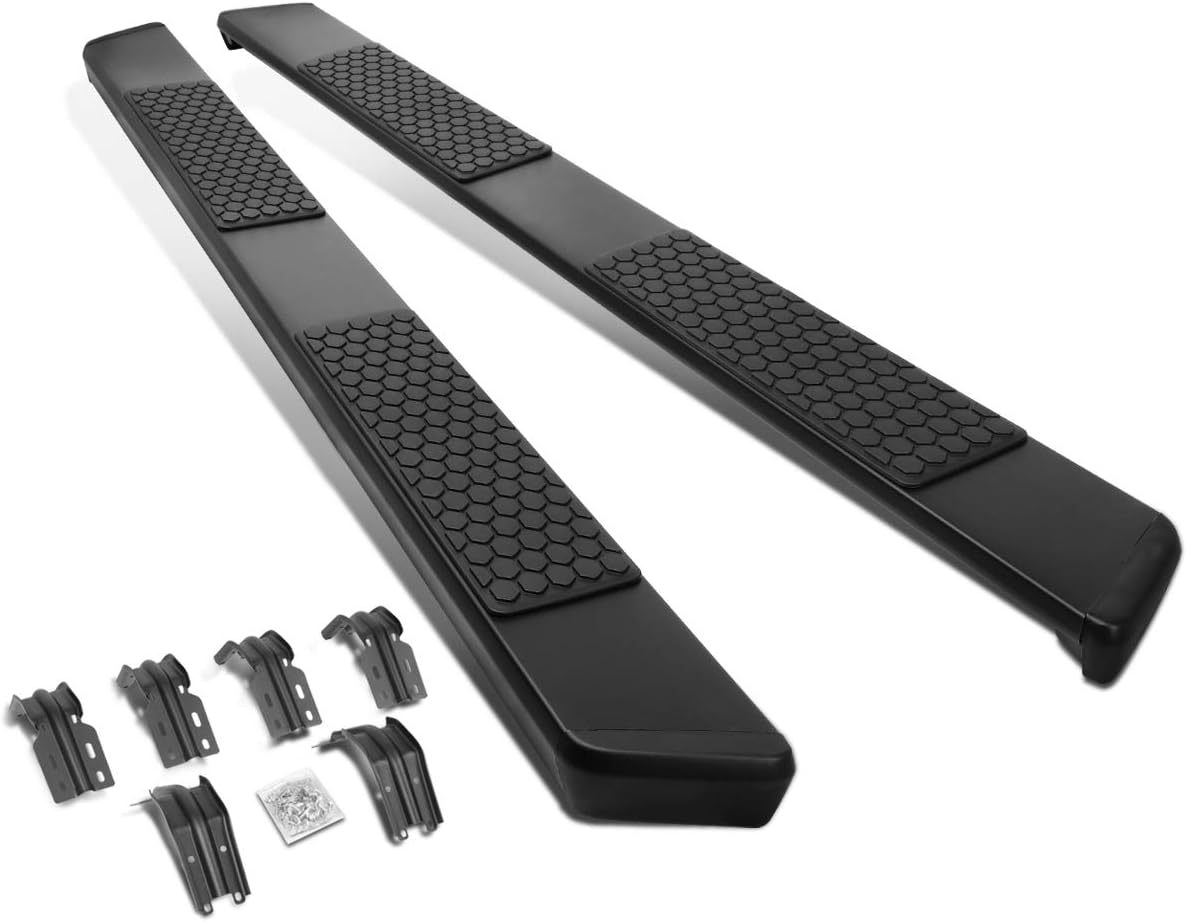 DNA Motoring 5 Inches Running Boards Compatible with 99-16 F250 F350 F450 F550 Super Duty Super Cab (Extended Cab), Powdercoated Side Step Nerf Bars, STEPB-ZTL-8242-SSBK