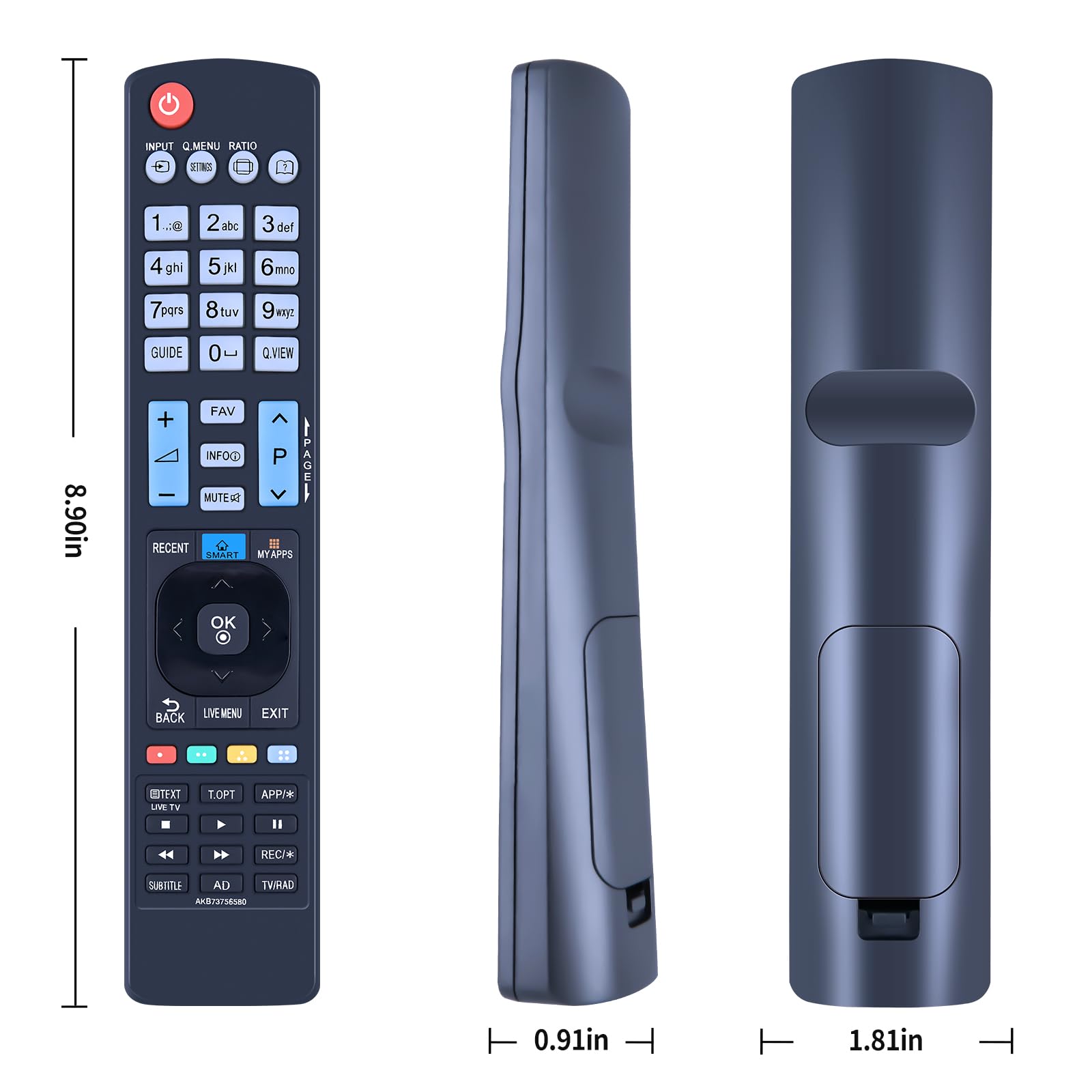 ALLIMITY AKB73756580 Telecomando Sostituito per LG LED LCD TV 47LB630V 49LF630V 55LB630V 32LF630V 49UF6909 55LF6329 42LB630V 43LF6319 42LB630V