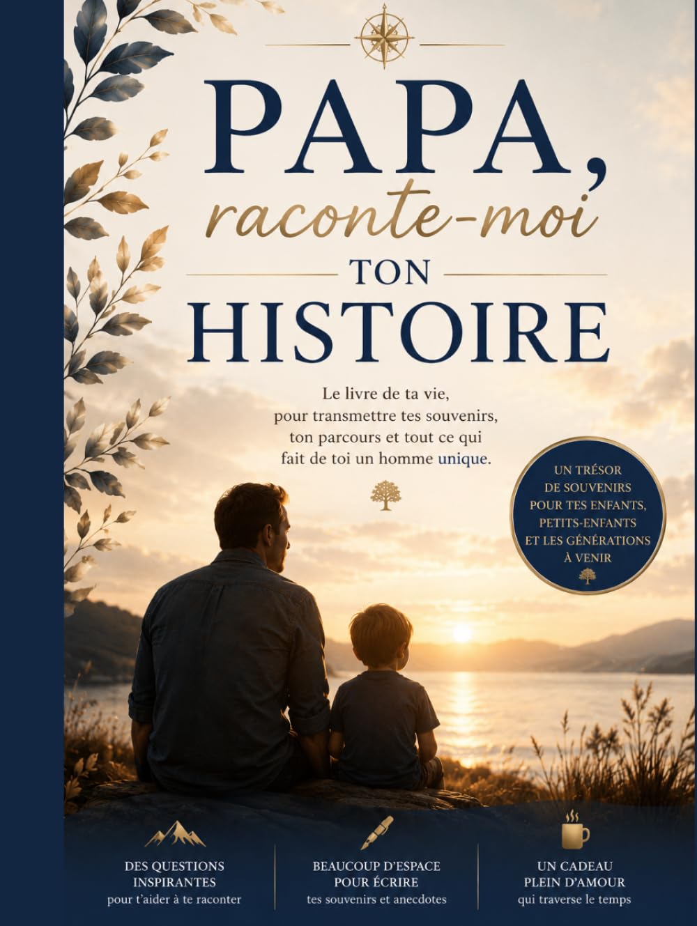 RACONTE MOI TON HISTOIRE | Livre souvenirs à remplir papa | Idée cadeau anniversaire, Noël, fête des pères