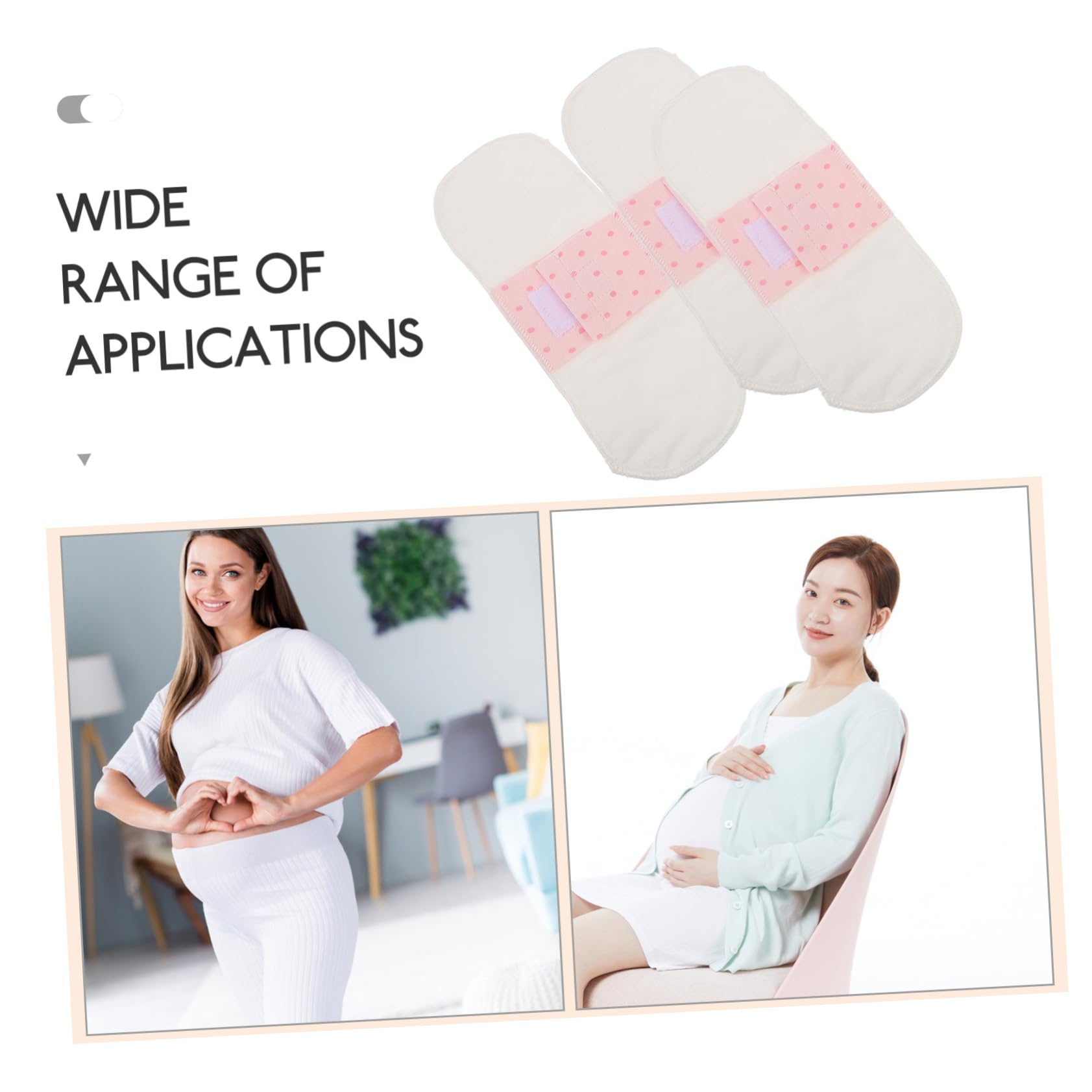 Baluue 5 Juegos Forro De Servilleta Sanitaria Compresa Menstrual Reutilizable Toallas Sanitarias Naturales Almohadillas De Tela Menstrual Toalla Sanitaria Algodón 3 Piezas * 5