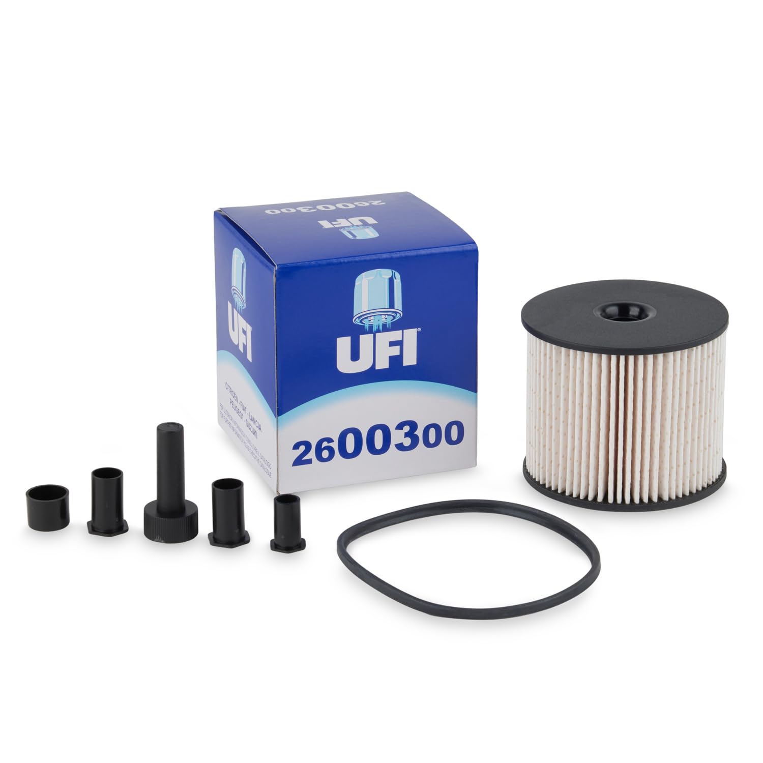 UFI Filters, Filtro Gasoil 26.003.00, Filtro de Combustible Diésel de Recambio, Apto para Coches, Apto para Modelos Citroen, Fiat, Lancia, Peugeot y Suzuki